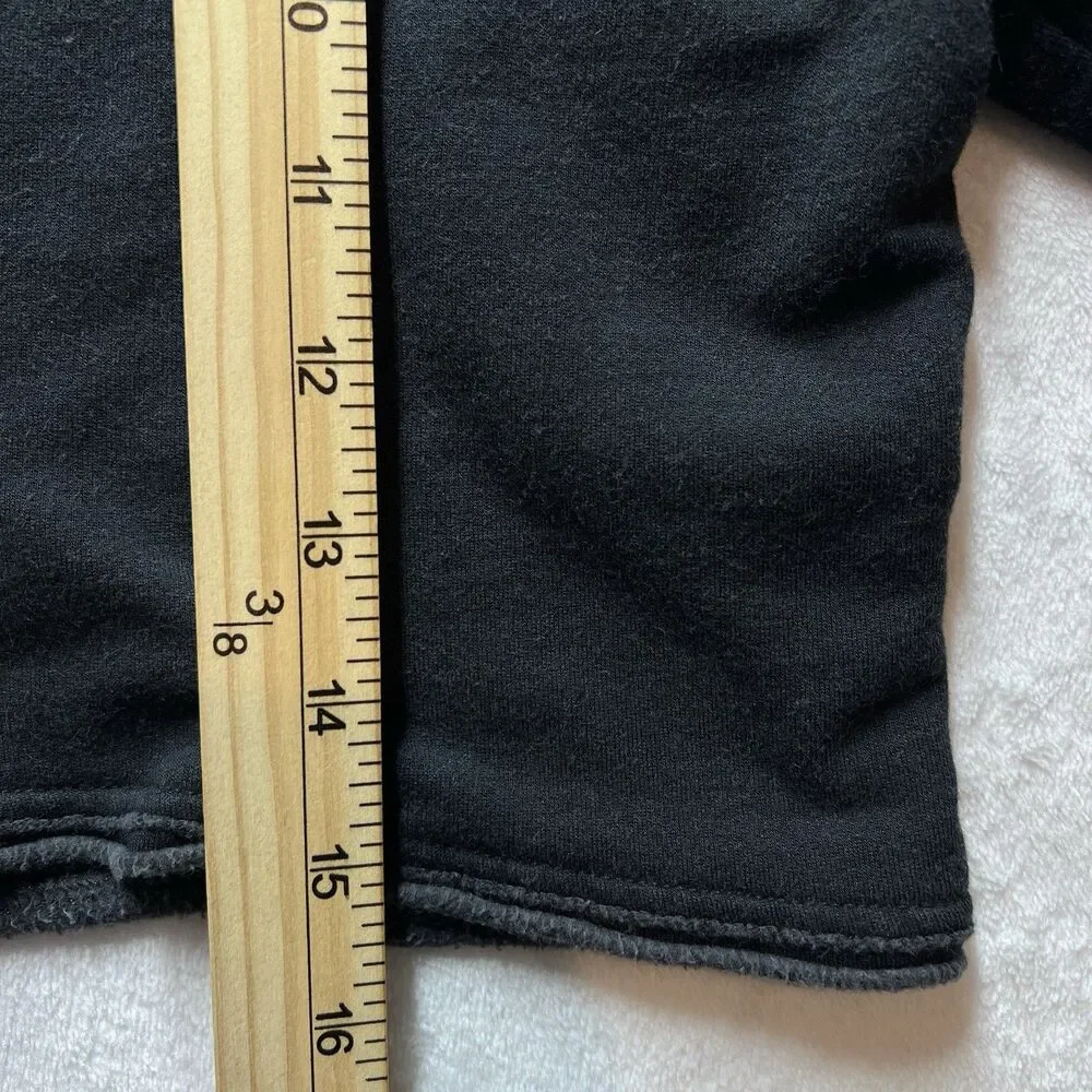 Nike Yoga Fit Hoodie Black Oversize Crop Pullover Size M